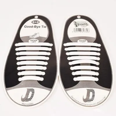 Silicone Elastic Shoe Laces (16 Pcs)
