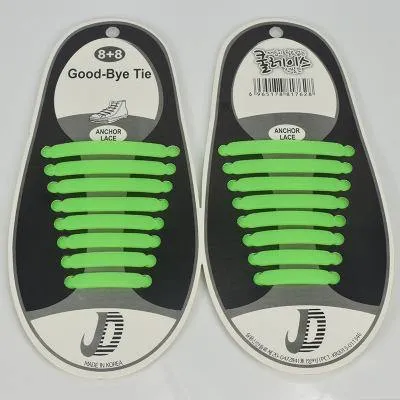 Silicone Elastic Shoe Laces (16 Pcs)
