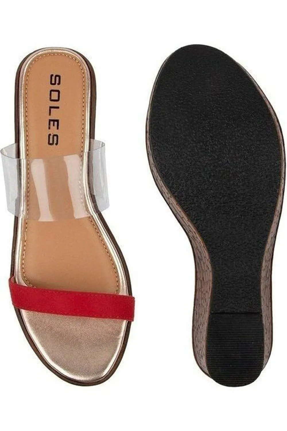 SOLES Maroon Wedges - Unique & Stylish Footwear