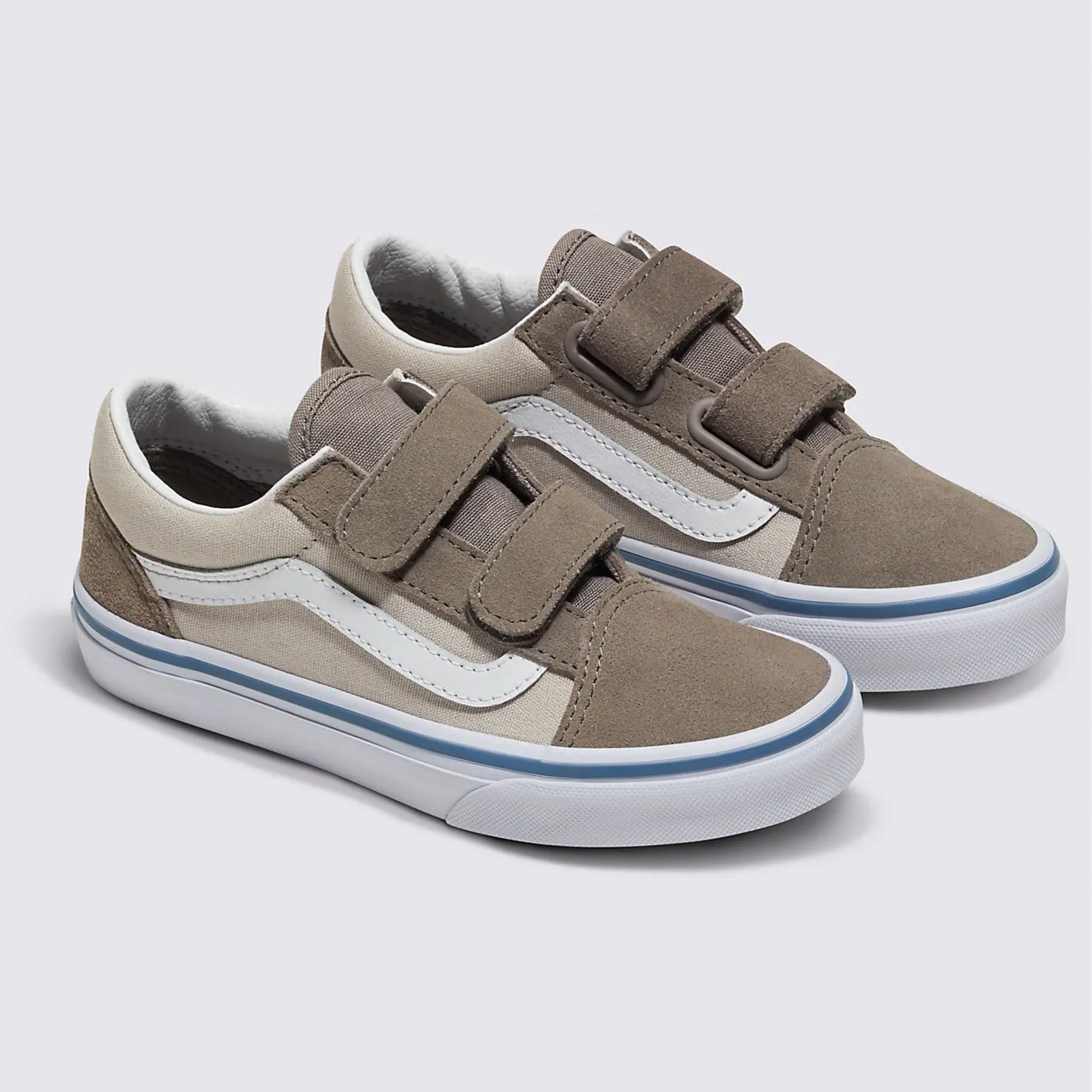 Vans Kids Old Skool V Skateboard Shoe - 2-Tone Driftwood