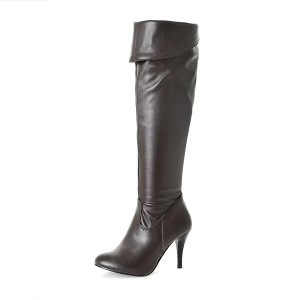 Women's Fashionable Casual Stiletto Over-the-Knee Boots 10642122S