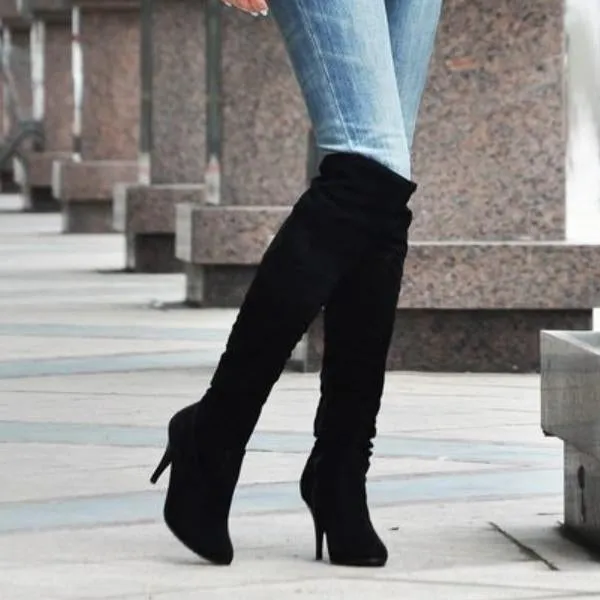 Women's Fashionable Casual Stiletto Over-the-Knee Boots 10642122S