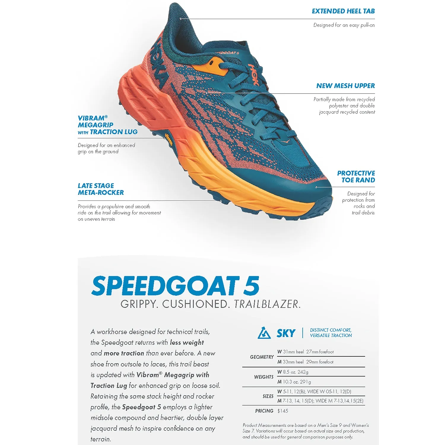 Women's Hoka Speedgoat 5 Mercury/Trellis Mesh