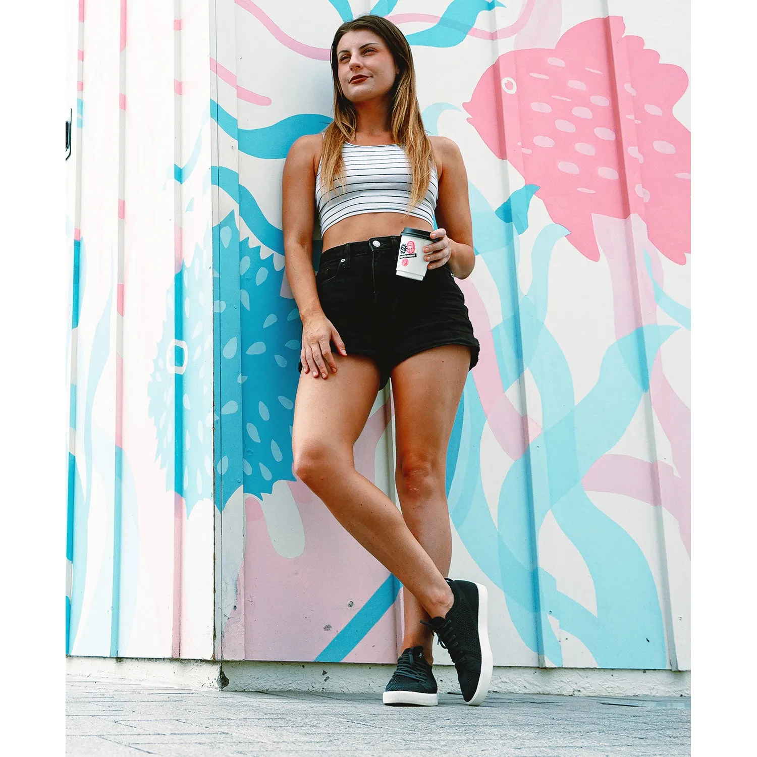 Women's Saola Cannon Knit Black Fabric
