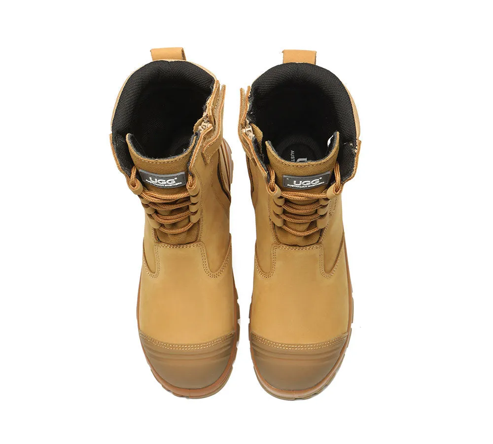 Work Safety Lace Up Men Boots Steel Toe With Wool Insoles Peter
